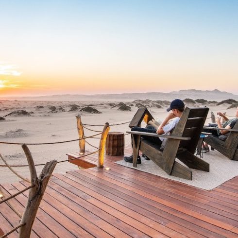 Hardwood decking installed with EasyClips in Namibia by Pepe Construction lodge builder & outdoor decking