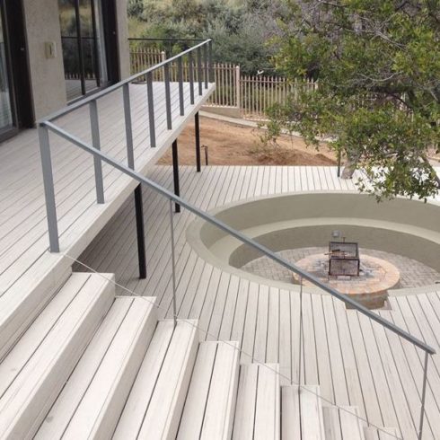 Moistureshield composite deck installed with EasyClips