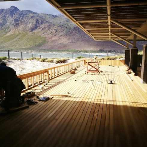 Garapa decking installed with EasyClips in Rooi Els Western Cape