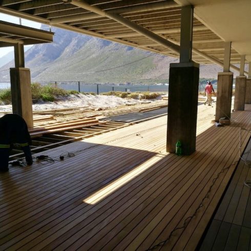 Garapa decking installed with EasyClips in Rooi Els Western Cape