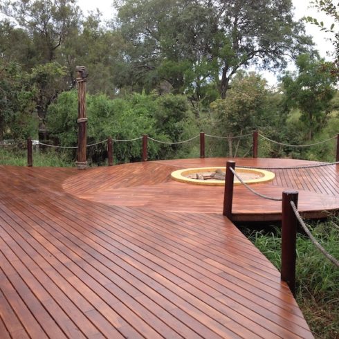 Rhodesian Teak deck installed with EasyClips