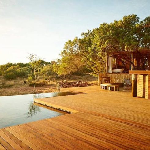 Hardwood decking installed with EasyClips