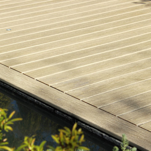 Moistureshield decking installed with EasyClips